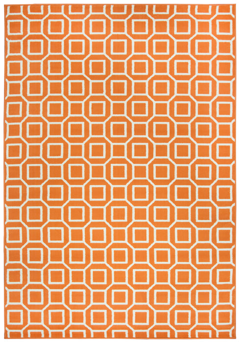 Rizzy Home Glendale GD7005 Orange Geometric Area Rug