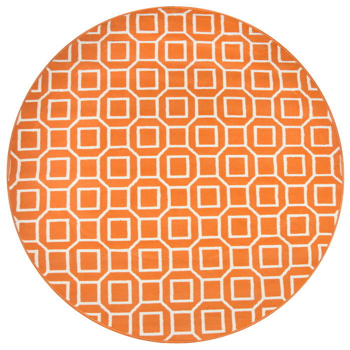 Rizzy Home Glendale GD7005 Orange Geometric Area Rug