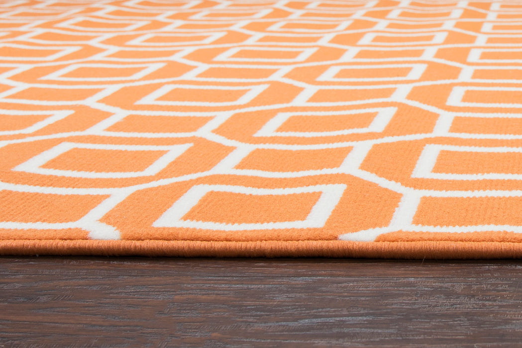 Rizzy Home Glendale GD7005 Orange Geometric Area Rug