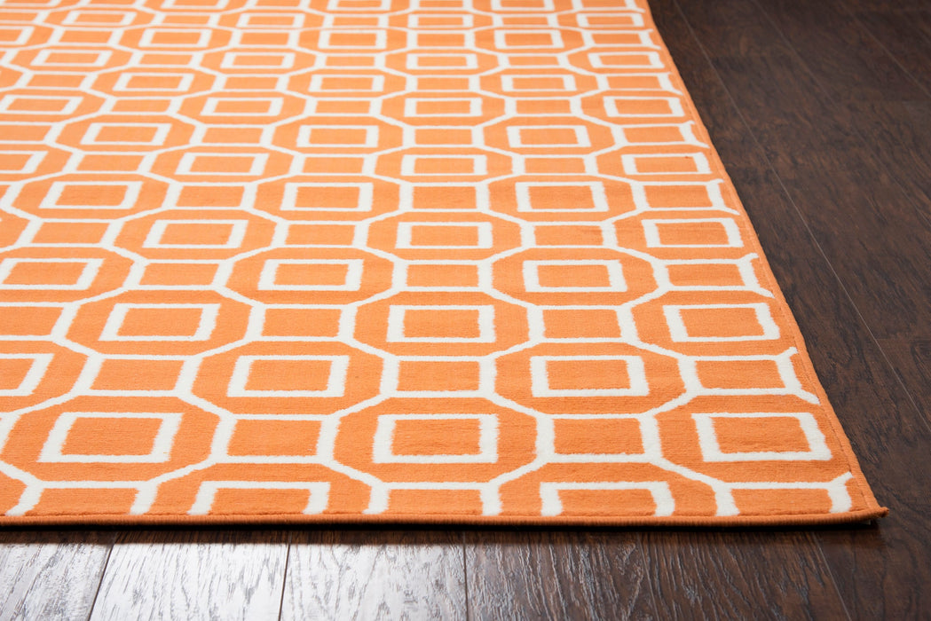 Rizzy Home Glendale GD7005 Orange Geometric Area Rug