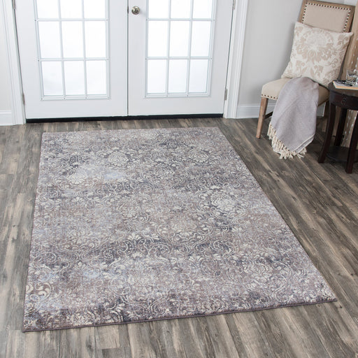 Rizzy Home Gossamer GS6762 Taupe Damask Area Rug