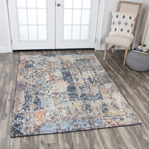 Rizzy Home Gossamer GS6770 Gray Trellis Distress Area Rug