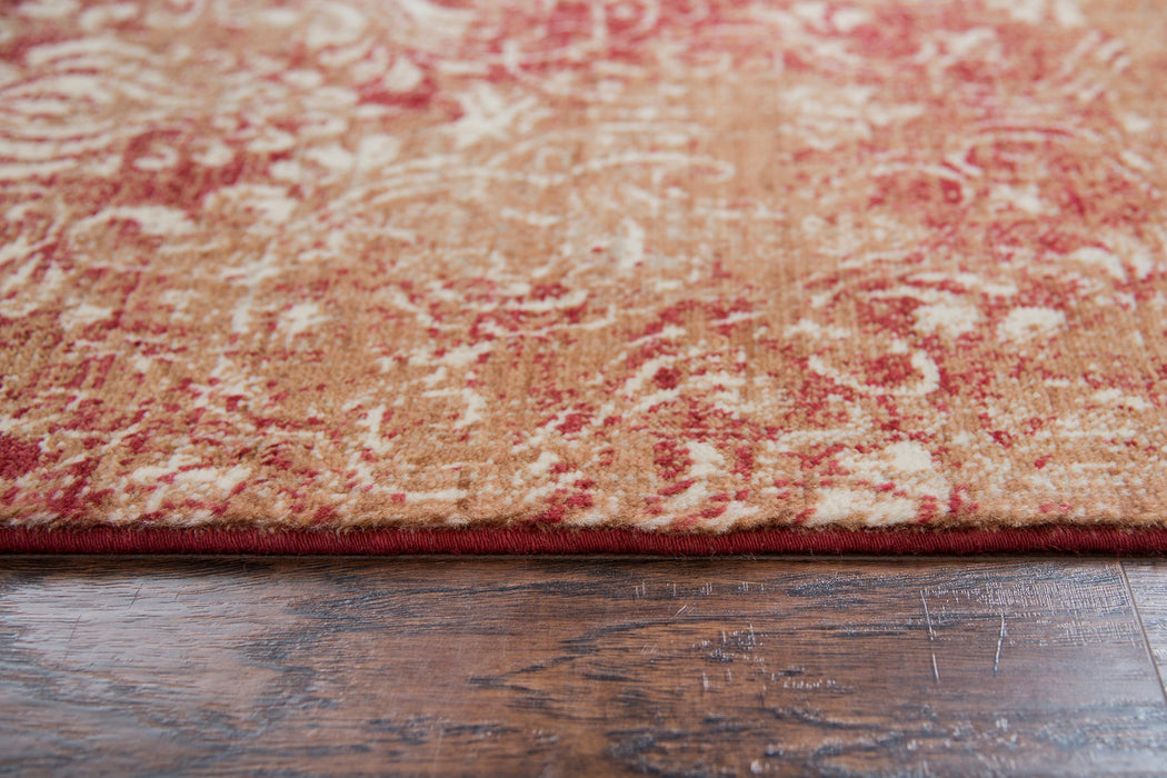 Rizzy Home Gossamer GS6780 Red Damask Area Rug