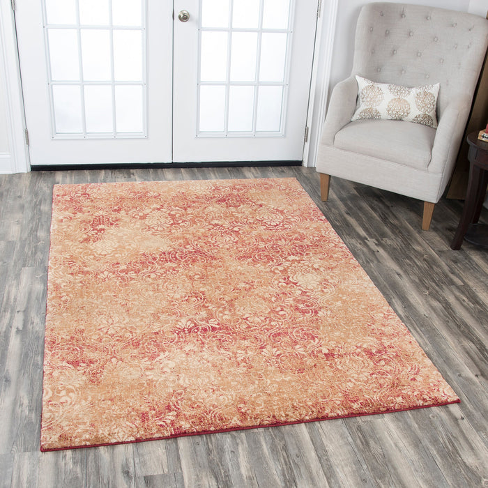 Rizzy Home Gossamer GS6780 Red Damask Area Rug