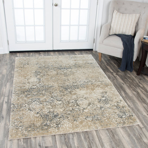 Rizzy Home Gossamer GS6800 Beige Damask Area Rug