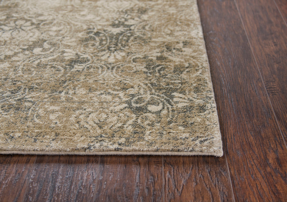 Rizzy Home Gossamer GS6800 Beige Damask Area Rug