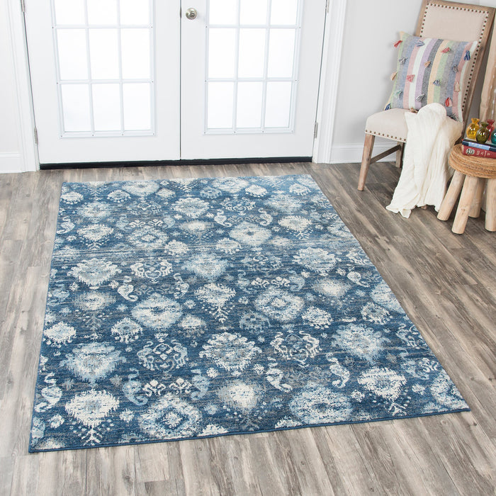 Rizzy Home Gossamer GS6827 Blue Motif Ikat Area Rug