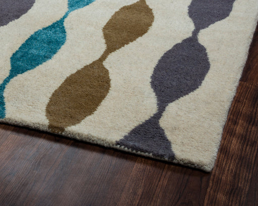 Rizzy Home Gillespie Avenue GV8623 Brown/Grey/Yellow/Blue Geometric Area Rug