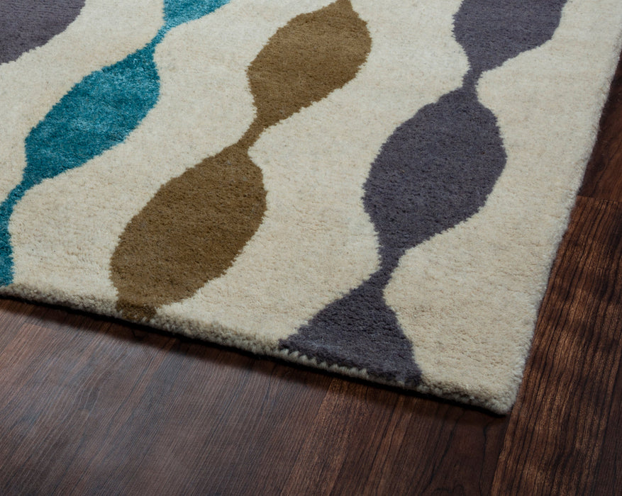 Rizzy Home Gillespie Avenue GV8623 Brown/Grey/Yellow/Blue Geometric Area Rug