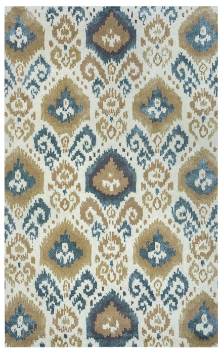 Rizzy Home Gillespie Avenue GV8628 Ivory Ikat Area Rug