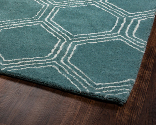 Rizzy Home Gillespie Avenue GV8724 Blue Geometric Area Rug
