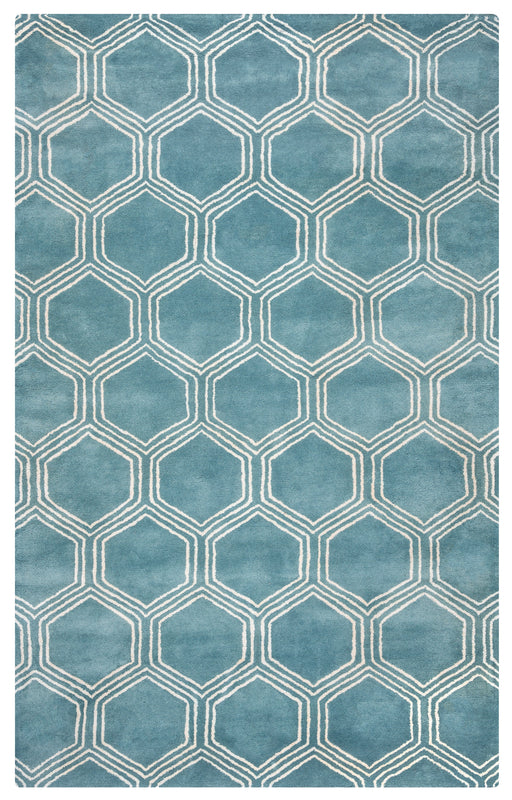 Rizzy Home Gillespie Avenue GV8724 Blue Geometric Area Rug