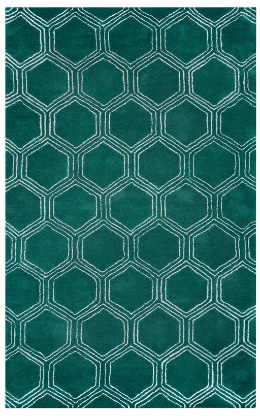Rizzy Home Gillespie Avenue GV8733 Green Geometric Area Rug