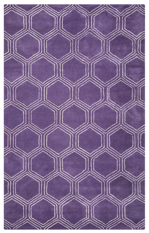 Rizzy Home Gillespie Avenue GV8734 Purple Geometric Area Rug