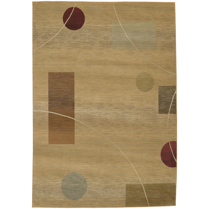 Oriental Weavers Generations Beige/Red Abstract 1504G Area Rug