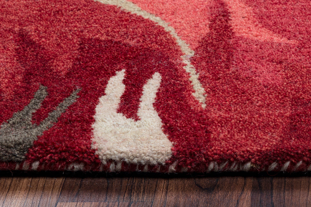 Rizzy Home Highland HD2601 Red Floral Area Rug