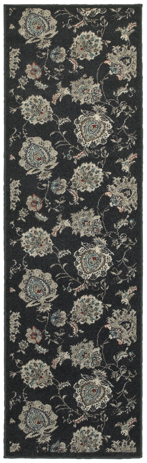 Oriental Weavers Highlands Midnight/Ivory Floral 2444I Area Rug