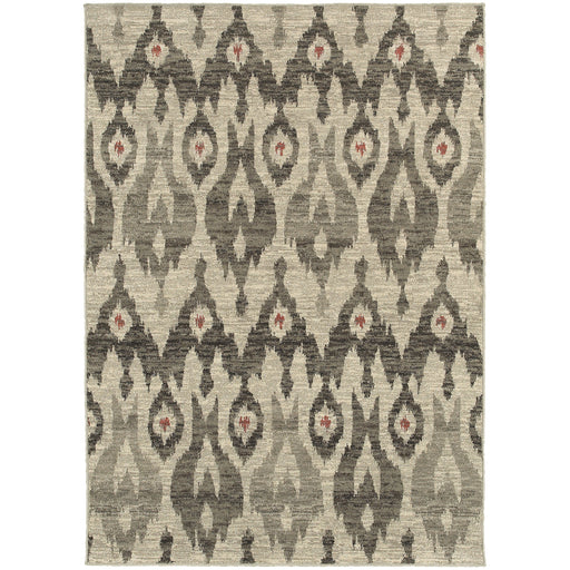 Oriental Weavers Highlands Ivory/Grey Tribal 6301E Area Rug