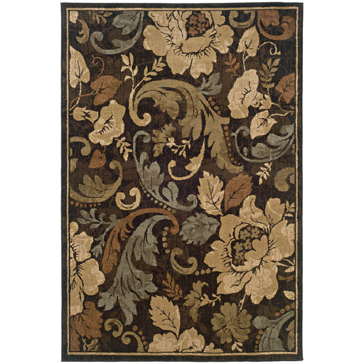 Oriental Weavers Huntington Brown/Beige Floral 1279E Area Rug