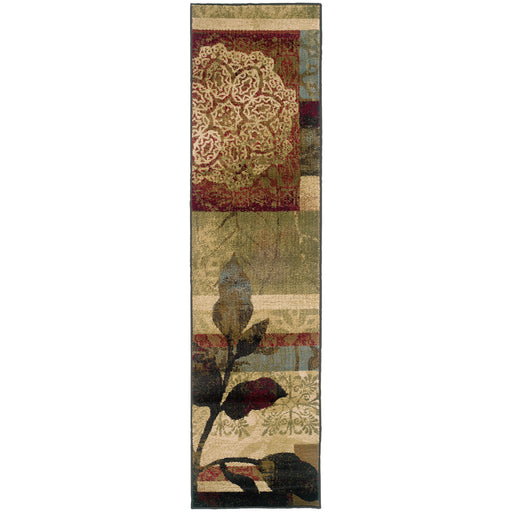 Oriental Weavers Huntington Ivory/Green Abstract 1983A Area Rug