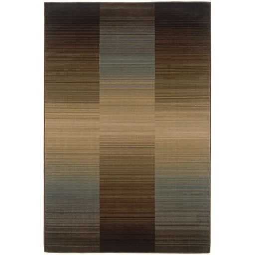 Oriental Weavers Huntington Brown/Blue Striped 1991D Area Rug