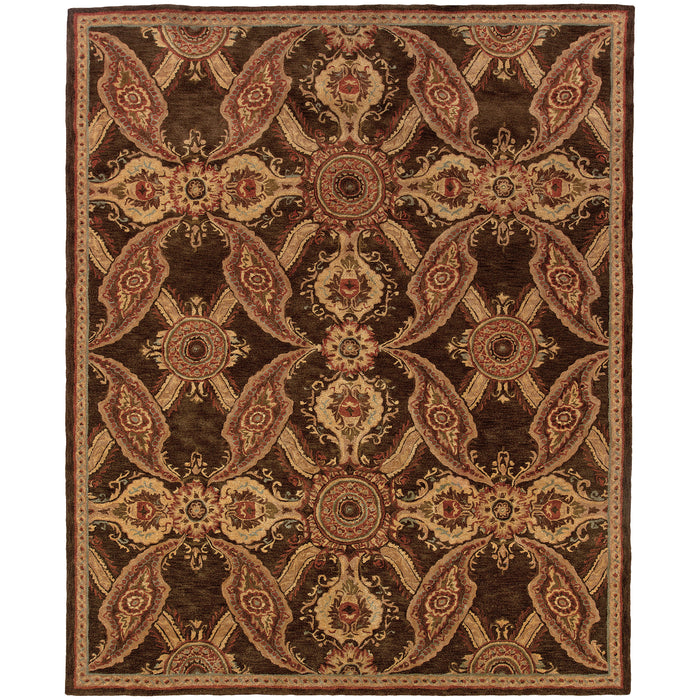 Oriental Weavers Huntley Brown/Rust Floral 19112 Area Rug