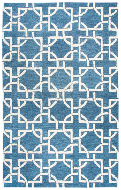 Rizzy Home Idyllic ID880A Blue Interlocking Circles Area Rug
