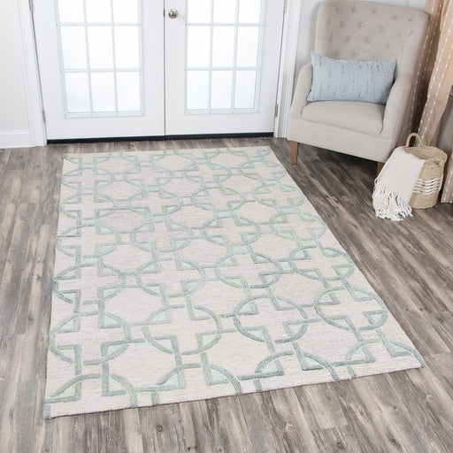 Rizzy Home Idyllic ID881A Natural Interlocking Circles Area Rug
