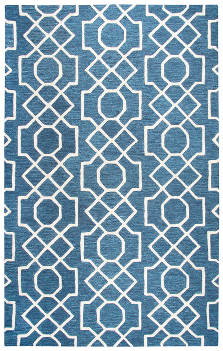 Rizzy Home Idyllic ID883A Dark Blue Geometric Area Rug