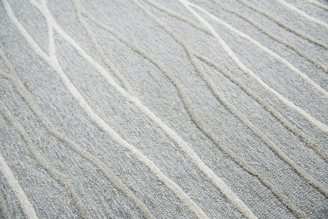 Rizzy Home Idyllic ID968A Gray Lines Area Rug