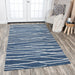 Rizzy Home Idyllic ID970A Navy Lines Area Rug