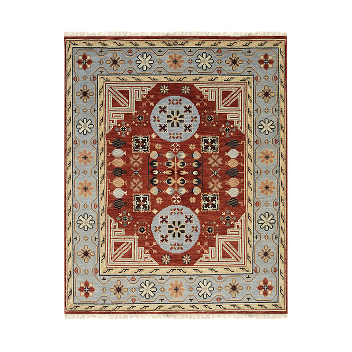 EORC Rust Hand Knotted Wool Khotan Weave Rug