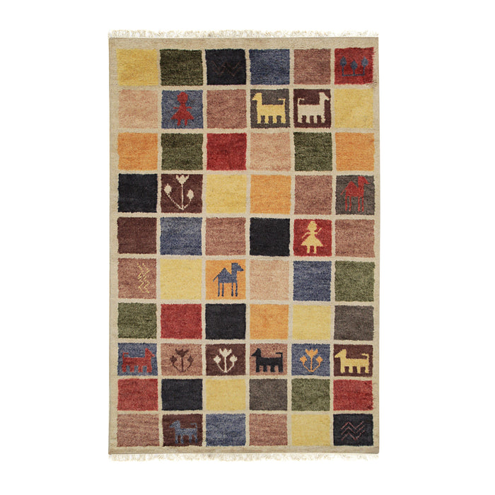 EORC Multi Hand Knotted Wool Knot Rug