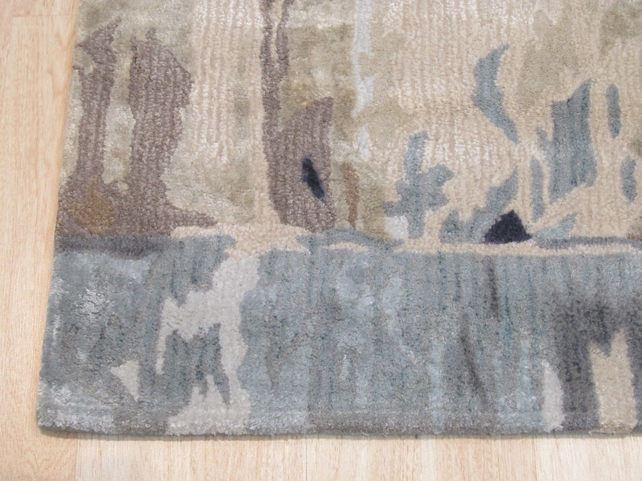 EORC Hand-tufted Green Contemporary Abstract Palermo Rug