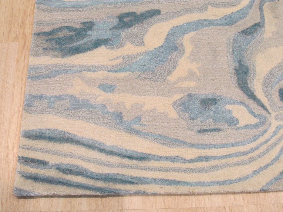 EORC Hand-tufted Blue Contemporary Abstract Palermo Rug