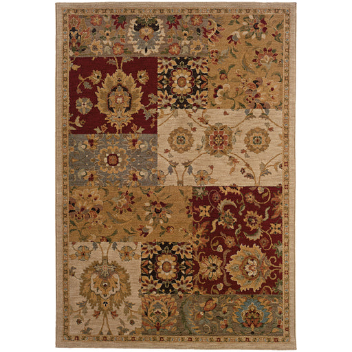 Oriental Weavers Infinity Beige/Red Floral 1128A Area Rug