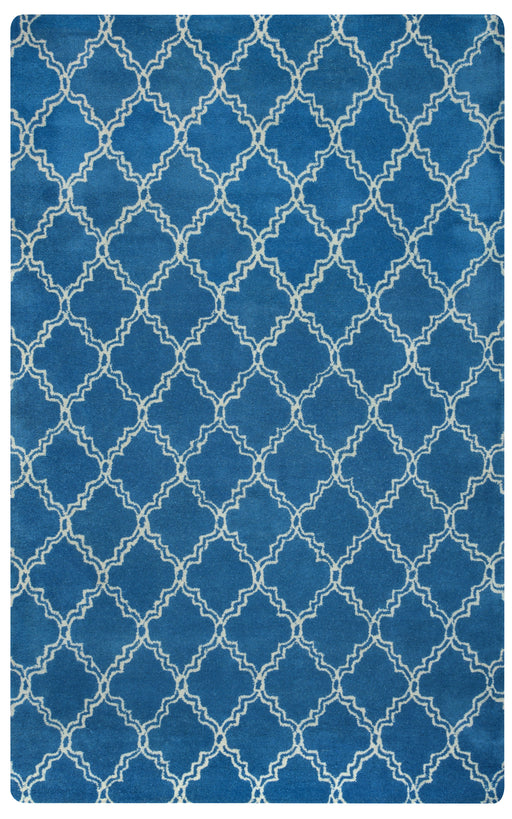 Rizzy Home Julian Pointe JP8742 Blue Trellis Area Rug