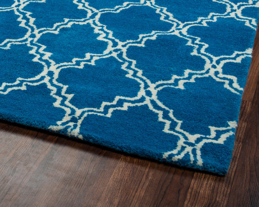 Rizzy Home Julian Pointe JP8742 Blue Trellis Area Rug
