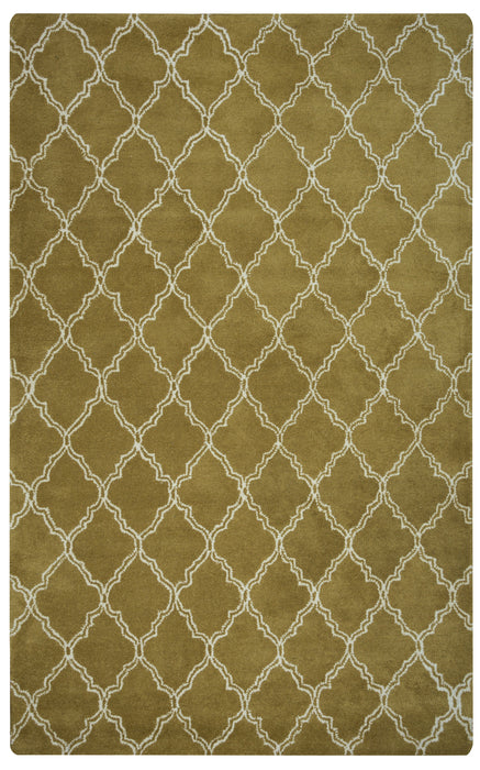 Rizzy Home Julian Pointe JP8744 Olive Trellis Area Rug