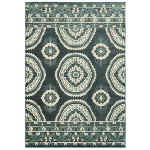 Oriental Weavers Jayden Blue/Ivory Geometric 7415B Area Rug