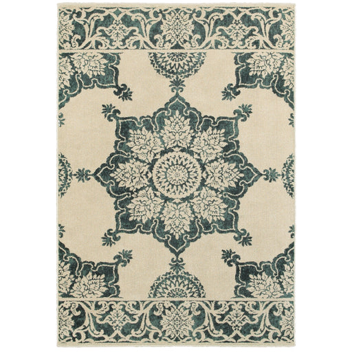 Oriental Weavers Jayden Ivory/Blue Oriental 7416A Area Rug