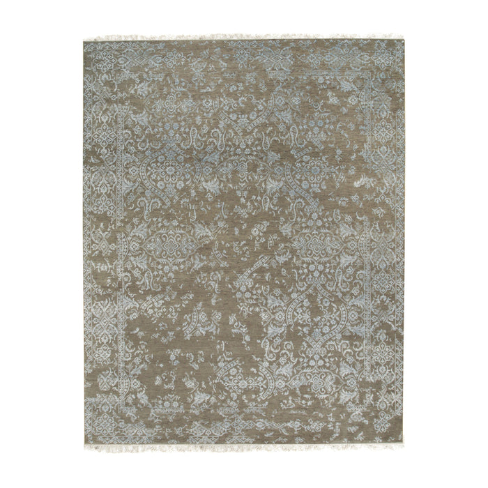 EORC Gray Hand Knotted Wool Galaxy Rug