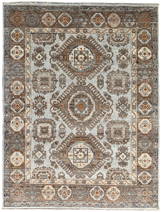 EORC Ivory/Beige Hand Knotted Wool Kazak Collection Rug