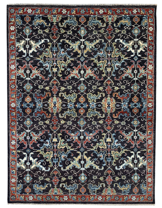 EORC Brown/Red Hand Knotted Wool Serapi Rug