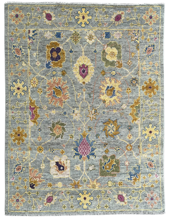 EORC Gray Hand Knotted Wool Oriental Rug