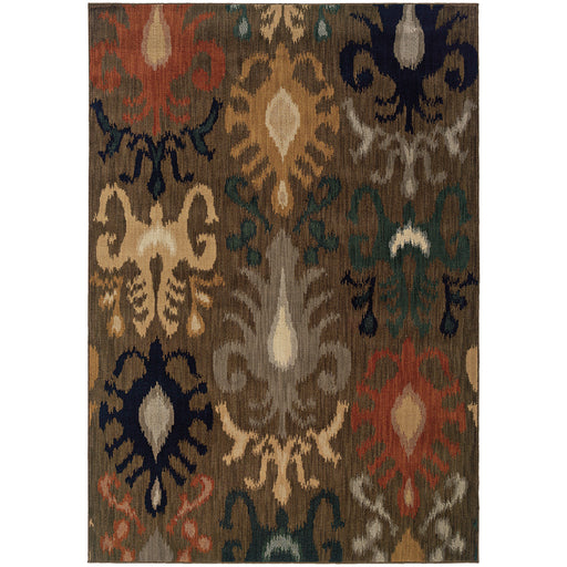 Oriental Weavers Kasbah Brown/Navy Tribal 3830D Area Rug