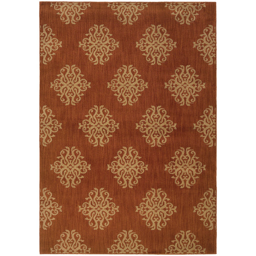 Oriental Weavers Kasbah Orange/Beige Oriental 3835B Area Rug