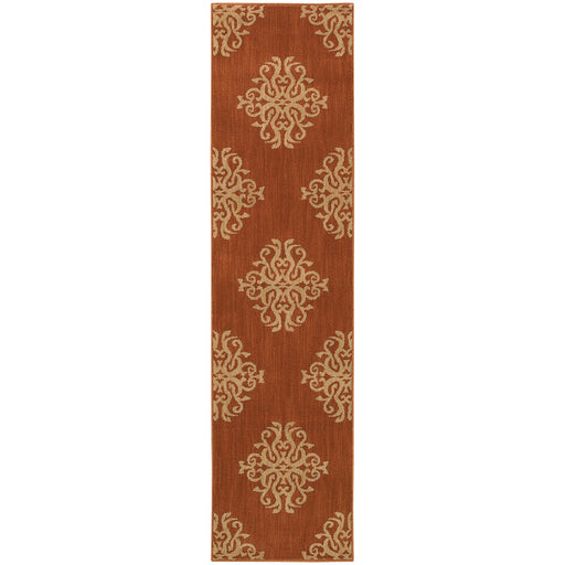 Oriental Weavers Kasbah Orange/Beige Oriental 3835B Area Rug