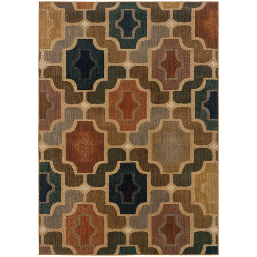 Oriental Weavers Kasbah Gold/Multi Geometric 3838B Area Rug