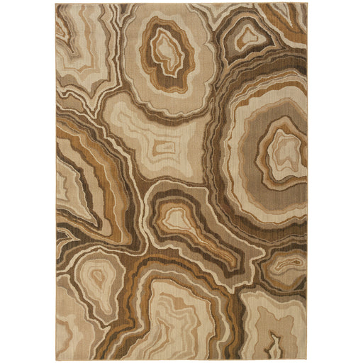 Oriental Weavers Kasbah Gold/Grey Abstract 3845D Area Rug